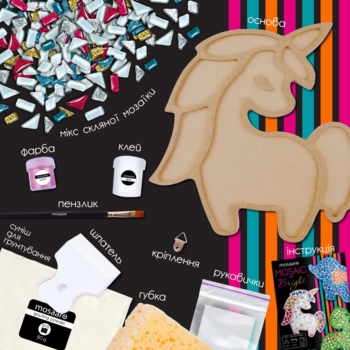 Набор для творчества Mosaaro Мозаика стеклянная Единорог (МА7004) - Pampik - 4