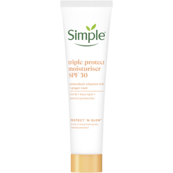 Зволожувальний крем Simple Protect & Glow потрійний захист з SPF 30, 40 мл - Pampik