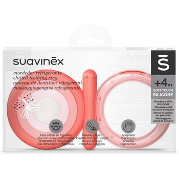 Прорізувач силіконовий Suavinex Step 2, охолоджуючий, рожевий (401437) - Pampik - 2