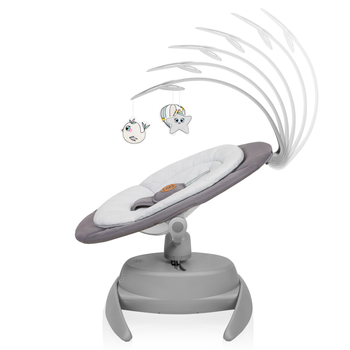 Крісло-гойдалка Lionelo Mell Grey Stone, сірий - Pampik - 4