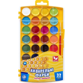 Краски акварельные Школярик медовые 32 цвета - Pampik