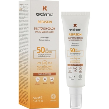 Солнцезащитное средство для лица Sesderma Repaskin Silk Touch Color SPF 50, 50 мл - Pampik