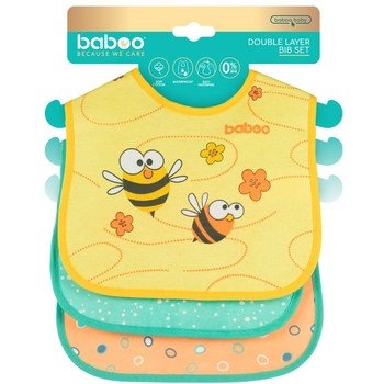 Набор нагрудников Baboo Friends хлопчатобумажных 3 шт. (11-018) - Pampik - 7