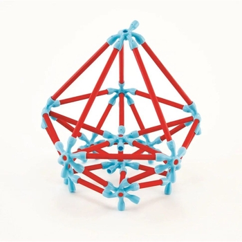 Конструктор Hape Flexistix Креативні фігури бамбуковий 133 деталі (E5565) - Pampik - 6