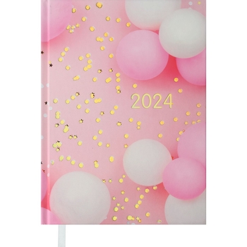 Ежедневник датированный Buromax Only 2024 A5 розовый (BM.2183-10) - Pampik