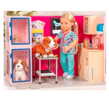 Ігровий набір Our Generation Ветеринарна клініка рожевий (BD35140Z) - Pampik - 3