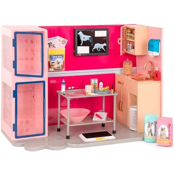 Ігровий набір Our Generation Ветеринарна клініка рожевий (BD35140Z) - Pampik