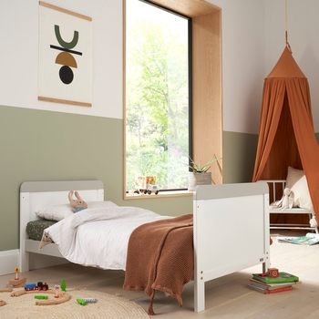 Кроватка Tutti Bambini Rio с пеленатором и матрасом Deluxe Eco Fibre 140 х 70 см белая с серым (211030/1172.01) - Pampik - 9