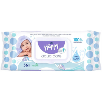 Серветки вологі Bella Baby Happy Aqua Care, 56 шт. - Pampik