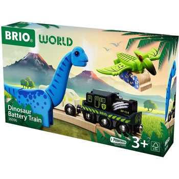 Поезд Brio с динозаврами на батарейках (36096) - Pampik