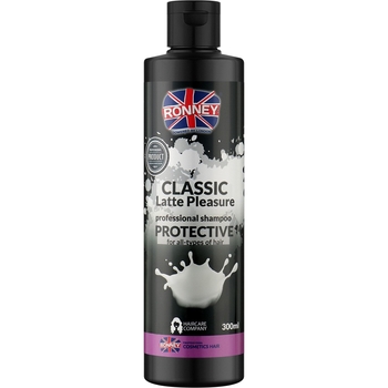 Шампунь для всіх типів волосся Ronney Professional Classic Latte Pleasure Protective 300 мл - Pampik