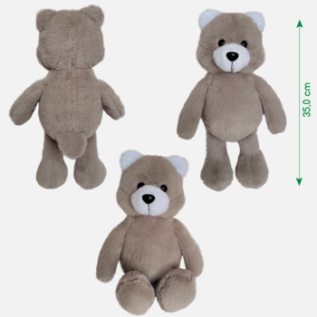 Іграшка м'яка Масік Ведмедик пухнастий, 35 см, сірий (МС 080501-11) - Pampik - 2