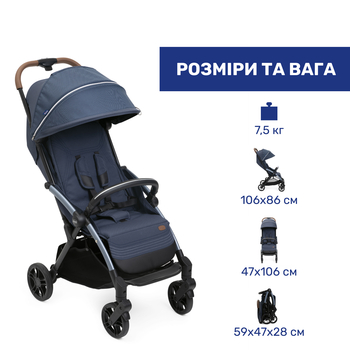 Прогулянкова коляска Chicco Goody XPlus синя (87040.38.07) - Pampik - 3