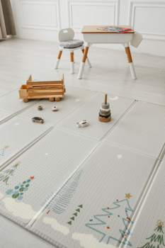 Детский двусторонний складной коврик Poppet Зимняя ночь и Птица мира, 200х150x1 см (PP024-150H) - Pampik - 14