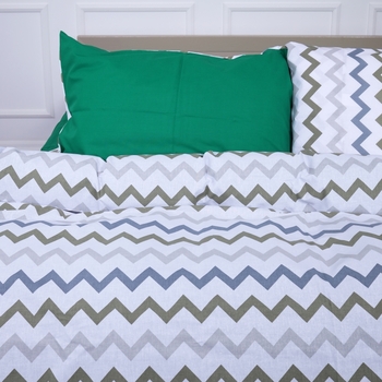 Простыня MirSon Ranforce Elite 17-4782 Aubervilliers 110х160 см зеленая (2200008967758) - Pampik - 3