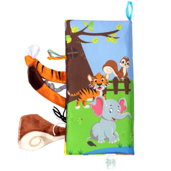 Текстильна іграшка-книжка Baby Team Хвостики (8725_дикі тварини) - Pampik - 2