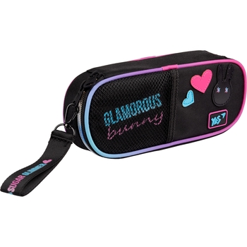 Пенал Yes Glamorous Bunny PH-30 мягкий черный (533596) - Pampik