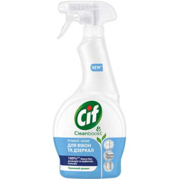 Засіб для миття вікон та дзеркал Cif Power and Shine, 500 мл - Pampik