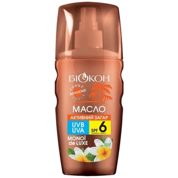 Масло Активный загар Біокон Моной де люкс SPF-6 160 мл - Pampik
