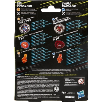 Набор игрушечный Hasbro Beyblade X Dual Pack Set из двух волчков (F9586_G0197) - Pampik - 4