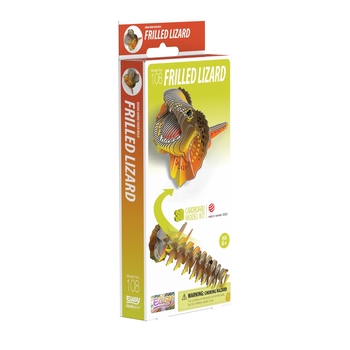 Збірна 3Д модель Eugy Зоопарк Плащоносна ящірка (XEG-108) - Pampik - 6