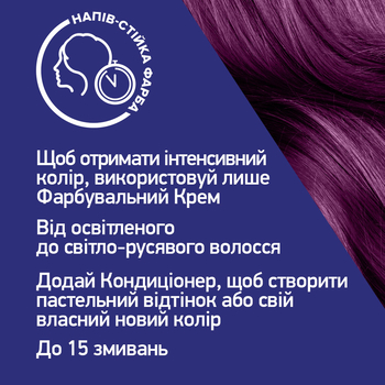 Фарба для волосся Schwarzkopf Live Ultra Brights 094 Purple Punk - Pampik - 7