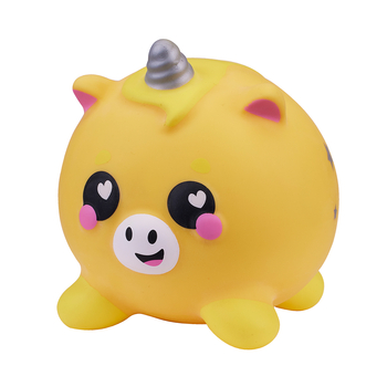 Игрушка-антистресс Smooshzees Luvzees Единорог Фандер коллекционная желтая (8231) - Pampik - 2