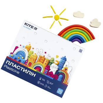 Пластилін восковий Kite Classic 36 кольорів 720 г (K-078) - Pampik - 5
