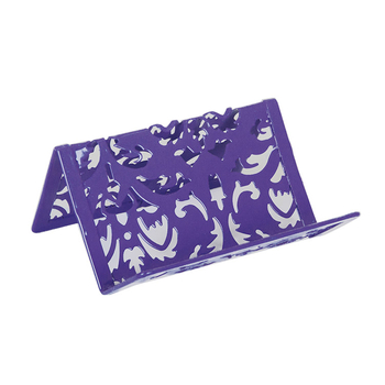 Подставка для визиток Buromax Barocco металлическая 100x97x47 мм фиолетовая (BM.6226-07) - Pampik