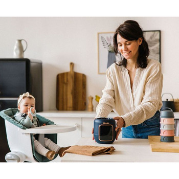 Подогреватель-стерилизатор детских бутылочек Beaba Multi Milk синий (911714) - Pampik - 8