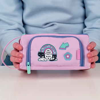 Пенал мягкий Kite 12x21.5x7 см розовый (K24-2700-2) - Pampik - 3