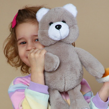 Іграшка м'яка Масік Ведмедик пухнастий, 35 см, сірий (МС 080501-11) - Pampik - 4