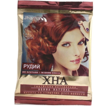 Хна Jharna аюрведическая индийская с травами рыжая 25 г - Pampik
