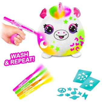 Набір для творчості Canal Toys DIY Airbrush Plush Сквіш Неон сюрприз (AIR022) - Pampik - 5