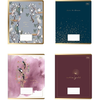 Набір зошитів учнівських Interdruk Premium Paradise 2 А5 в клітинку, 48 аркушів, 4 шт. (354501-4) - Pampik