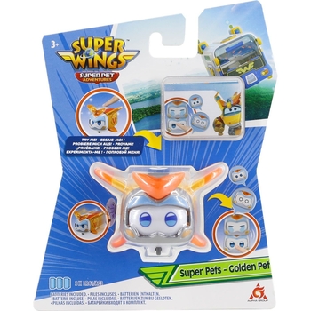Игровая фигурка Super Wings Super Pet Золотой Мальчик любимец со световыми эффектами (EU770431) - Pampik - 3