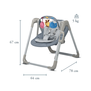 Шезлонг-качалка Inglesina Wave Sugar (90731) - Pampik - 9