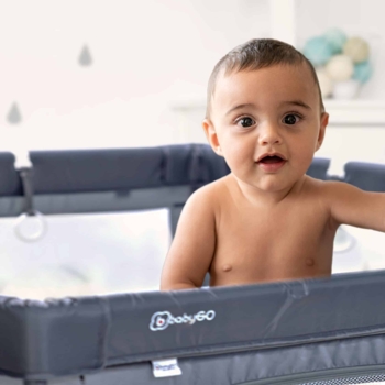 Манеж BabyGO Playpark с 48 шариками, синий - Pampik - 4