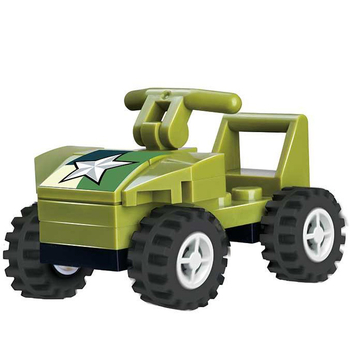 Машинка-конструктор делюкс на дистанційному керуванні Wise Block Військовий гелікоптер 676 деталей (EU389802) - Pampik - 4