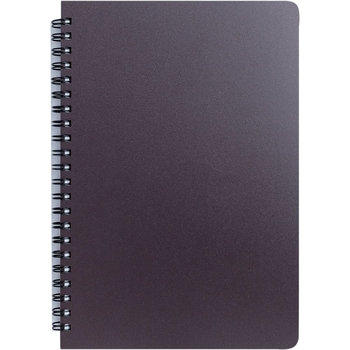 Книга записная Buromax Office в клеточку А5 спираль темно-коричневая 96 листов (BM.24551150-19) - Pampik