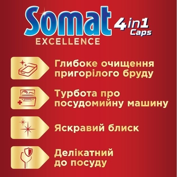 Капсули для миття посуду Somat Exellence, 60 шт. - Pampik - 2