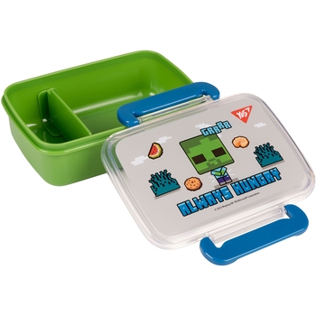 Ланч-бокс Yes Minecraft, зелено-серый, 420 мл (708054) - Pampik - 2