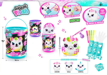 Набір для творчості Canal Toys DIY Airbrush Plush Сквіш Неон сюрприз (AIR022) - Pampik - 13