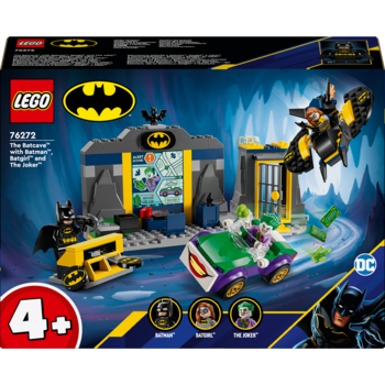 Конструктор LEGO DC Batman Печера Бетмена з Бетменом Бетгерлом та Джокером, 184 деталі (76272) - Pampik