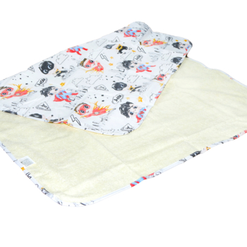 Пеленка непромокаемая Эко Пупс Eco Cotton Детские супергерои, 65х90 см, белый (EPG10N-6590bs) - Pampik - 2