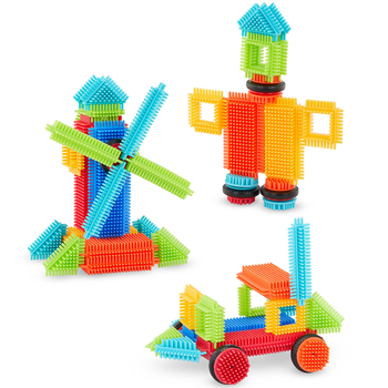 Конструктор-брістл Battat Lite Bristle Blocks Будівельник 36 деталей (BT3099Z) - Pampik - 2