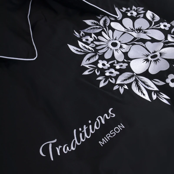 Пододеяльник MirSon Traditions 0055 Сатин Elit Black Pearl 110х140 см (2200008706197) - Pampik - 2