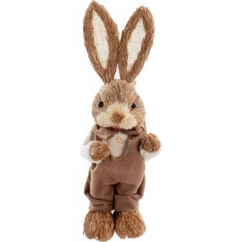 Великодній кролик Elen Dekor хлопчик в коричневому 35 см (820-042) - Pampik