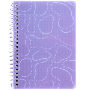 Блокнот на спіралі Axent клітинка 80 аркушів фіолетовий (8463-1-A) - Pampik