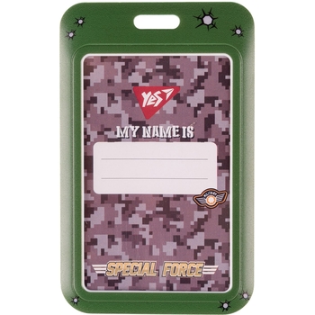 Бейдж Yes Military слайдер без ленты вертикальный (940318) - Pampik